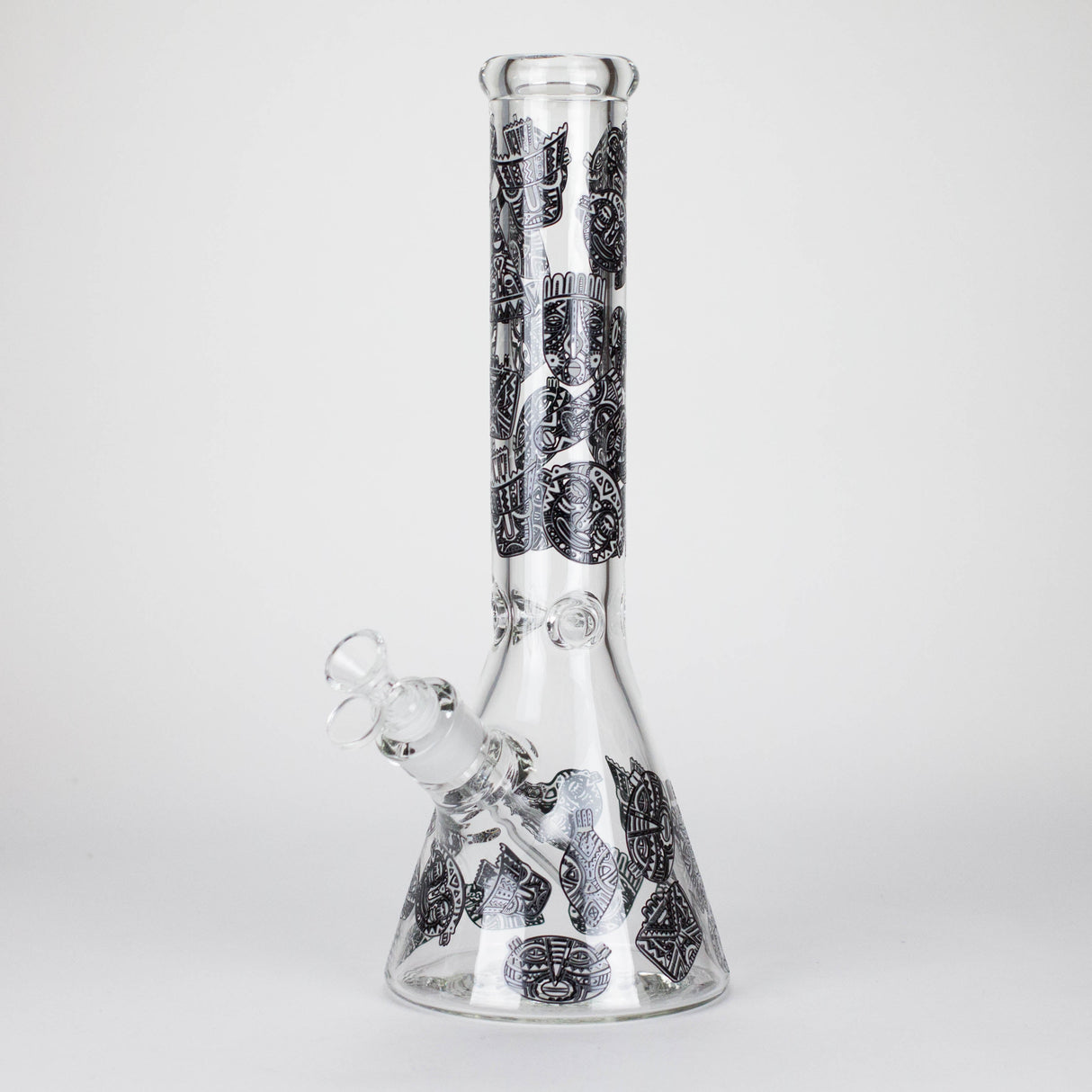 14" 7mm Thick Glass Water Bong – Glow in the Dark Beaker Bong Glass Bong LEHIGH WHOLESALE FT1885ATS