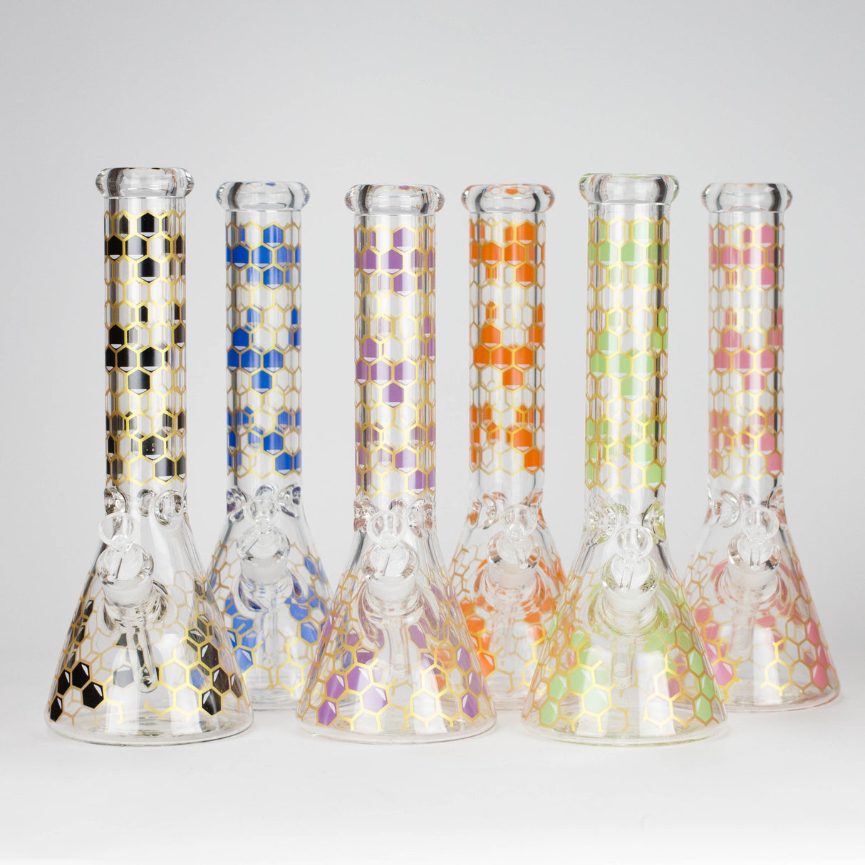 14" Beehive Design 7mm Thick Heavy Duty Glass Beaker Bong Glass Bong 777 Smoke