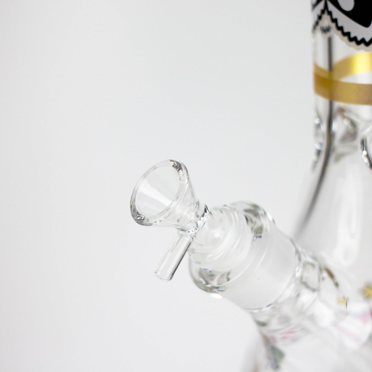 14" Wild Kitty Design 7mm Thick Heavy Duty Glass Beaker Bong - Glow in the Dark Glass Bong 777 Smoke