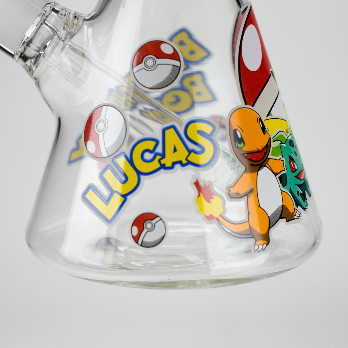14" Carton Design 7mm Thick Heavy Duty Glass Beaker Bong – Glow in the Dark