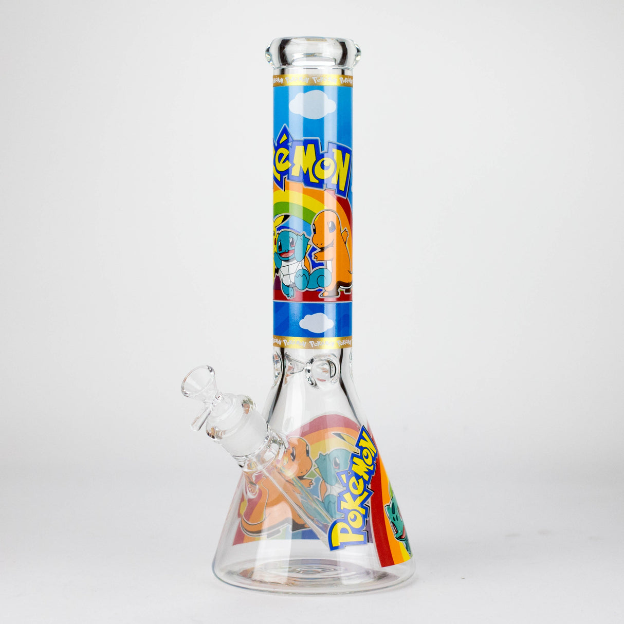14" Carton Design 7mm Thick Heavy Duty Glass Beaker Bong – Glow in the Dark