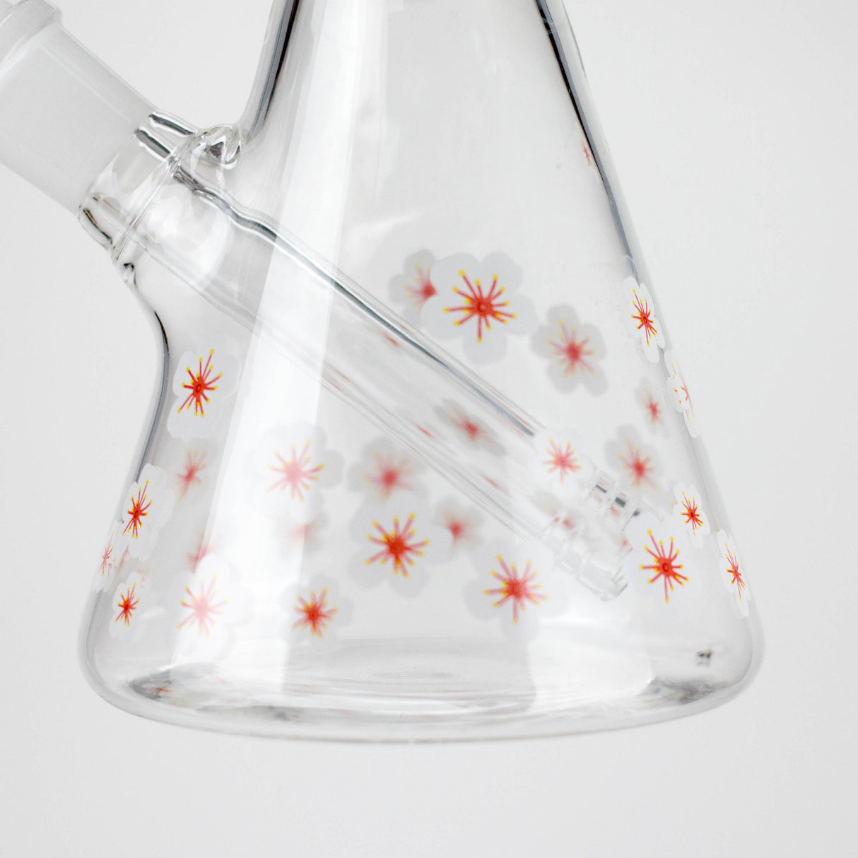 10" Cherry Blossom New Design Glass Beaker Bong