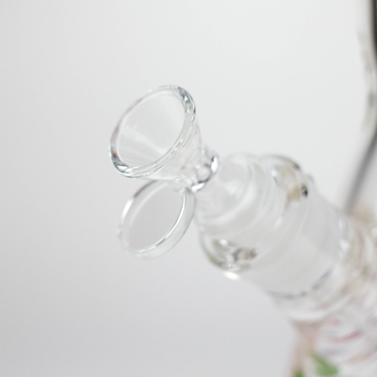 14" Flower and Butterfly Design 7mm Thick Heavy Duty Glass Beaker Bong