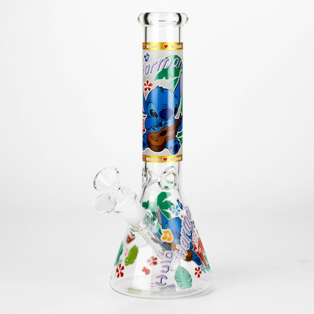 10" Turtle Design Glass Beaker Bong – Glow in the Dark Glass Bong 777 Smoke Design4