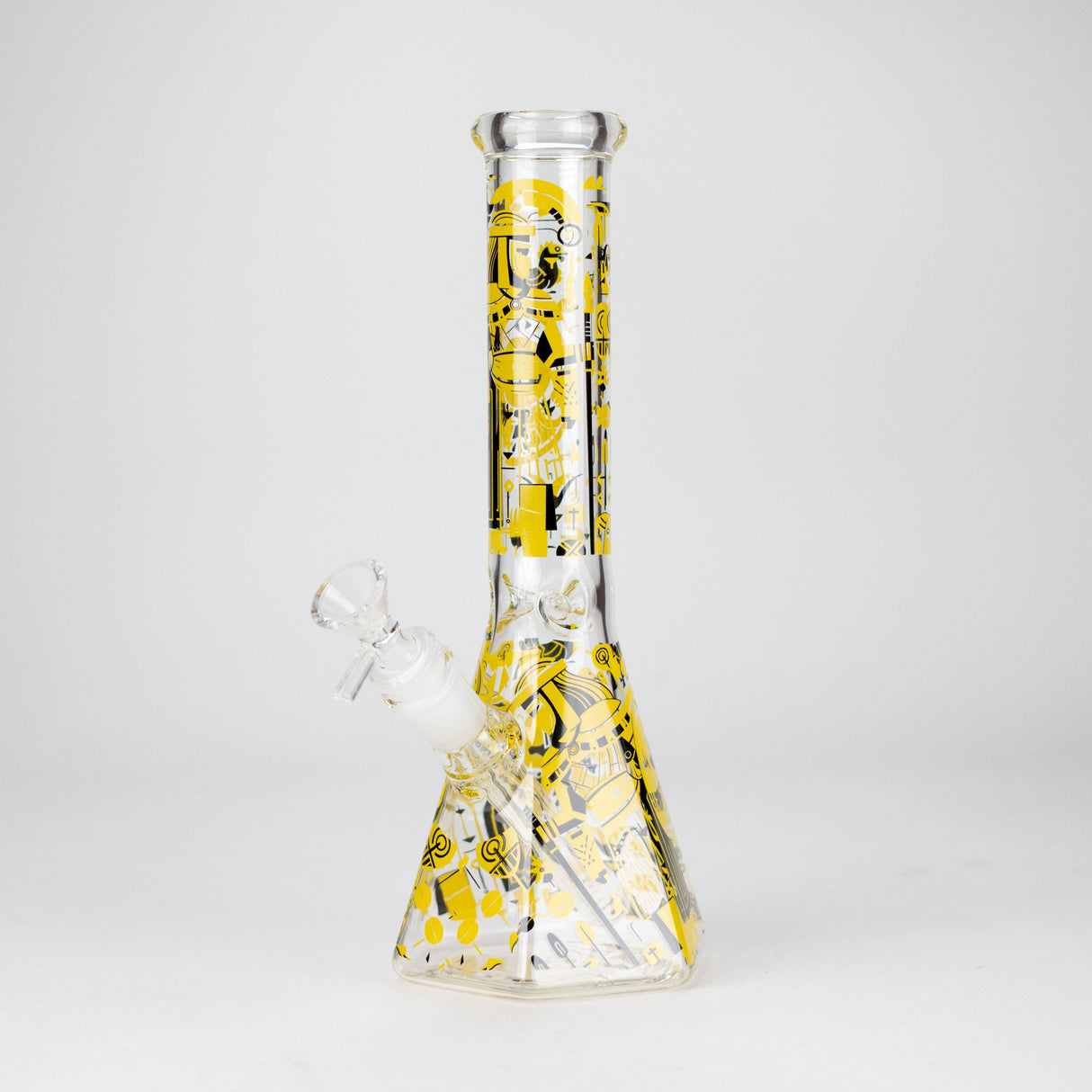 10" Ancient Art Design Glass Beaker Bong