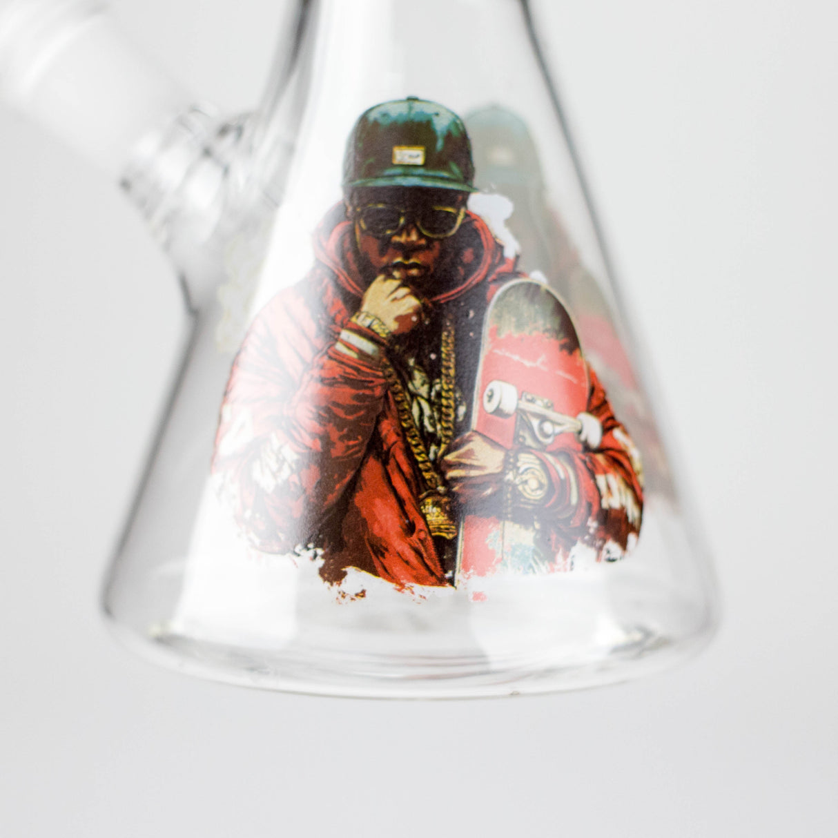 10" Hip Hop Design Glass Beaker Bong