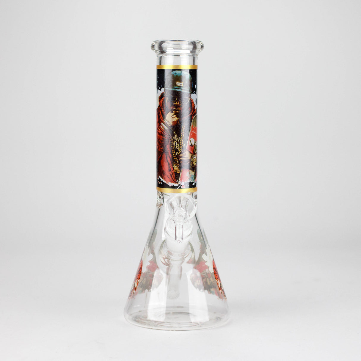 10" Hip Hop Design Glass Beaker Bong