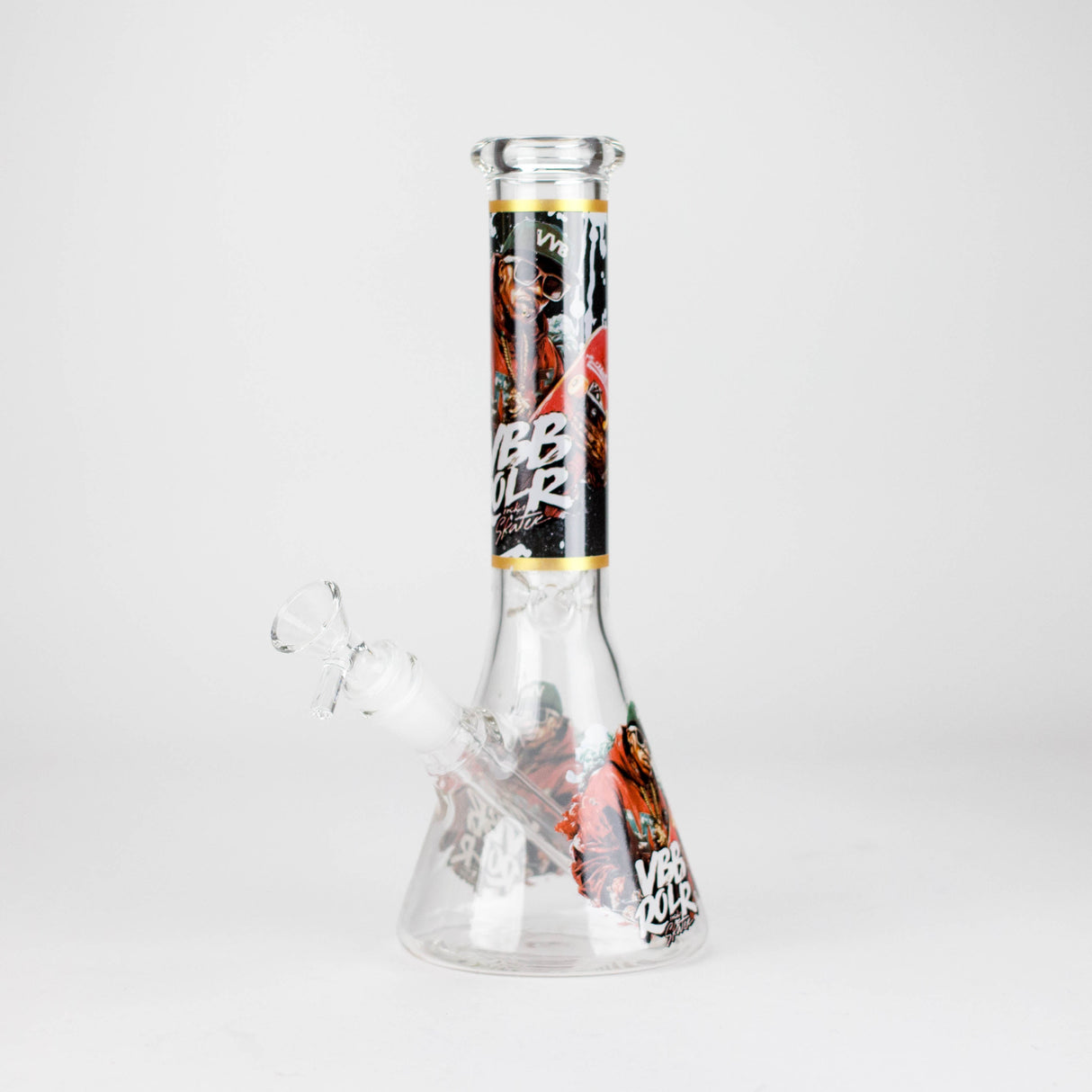 10" Hip Hop Design Glass Beaker Bong
