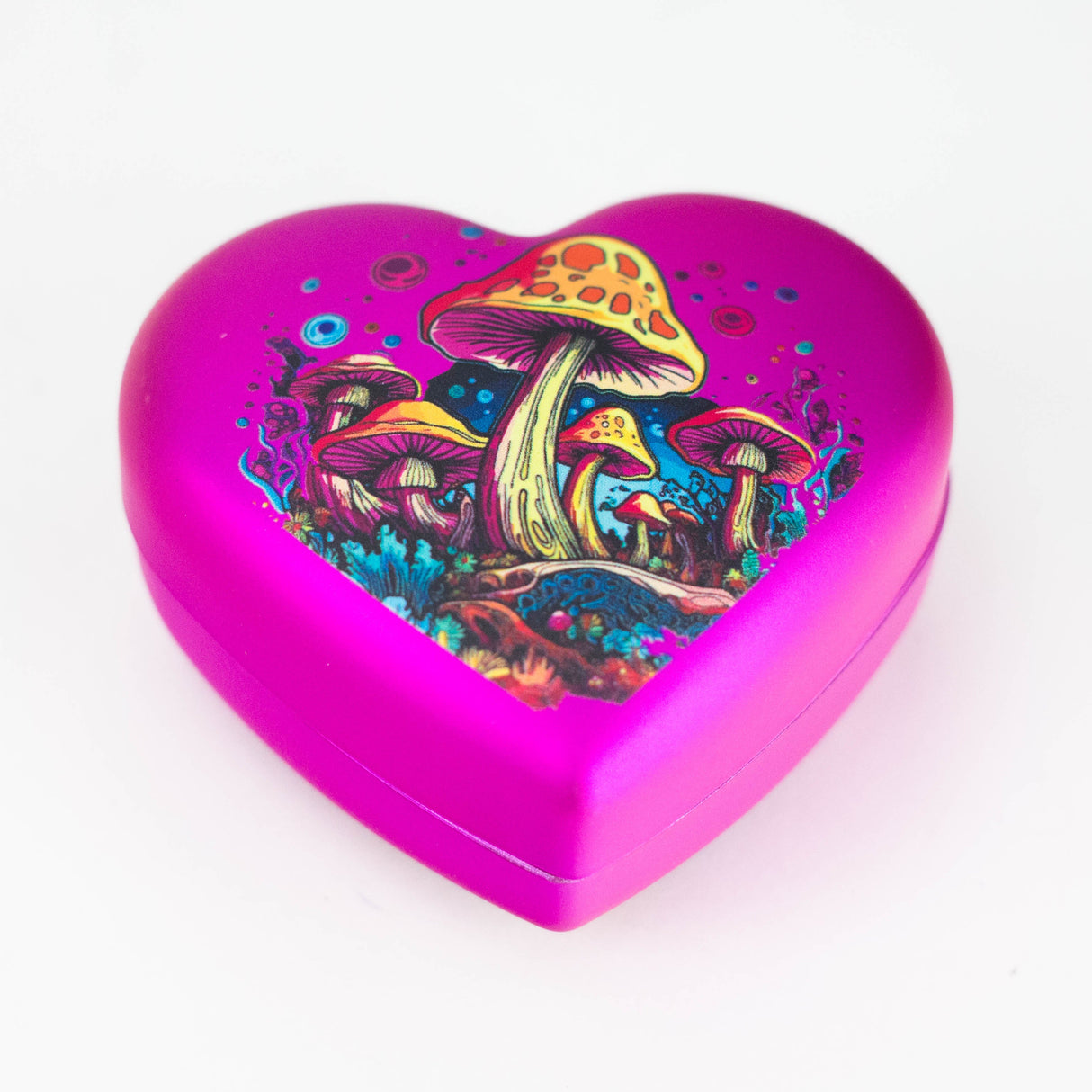 3" Heart-Shaped Mushroom Design Metal Grinder – 4-Layer, Box of 12