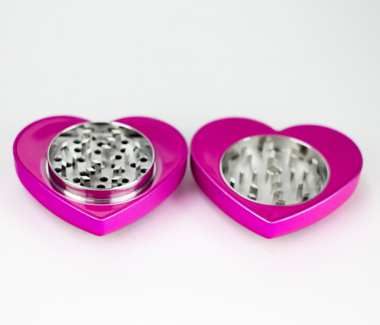 3" Heart-Shaped Mushroom Design Metal Grinder – 4-Layer, Box of 12