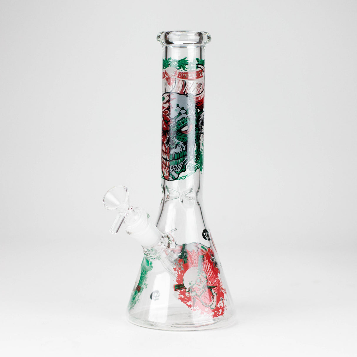 10" Glow-in-the-Dark Monster Design Glass Beaker Bong