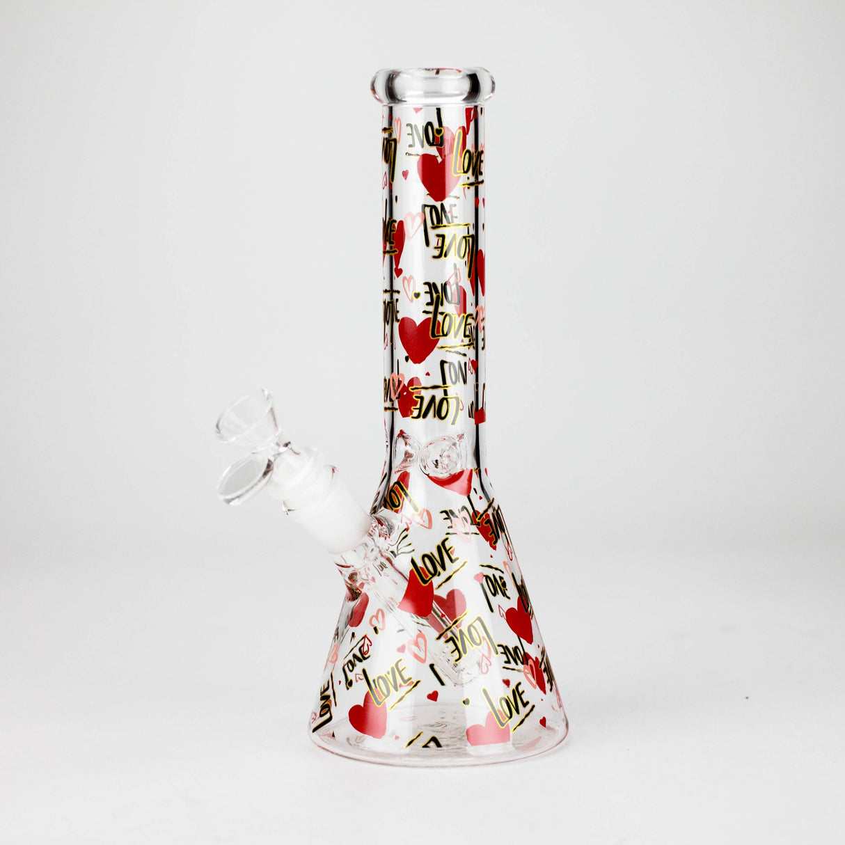 10" Love Design Glass Beaker Bong Glass Bong 777 Smoke Design1