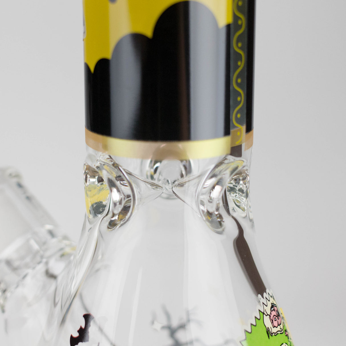 14" Cartoon S Design 7mm Thick Heavy Duty Glass Beaker Bong Glass Bong 777 Smoke