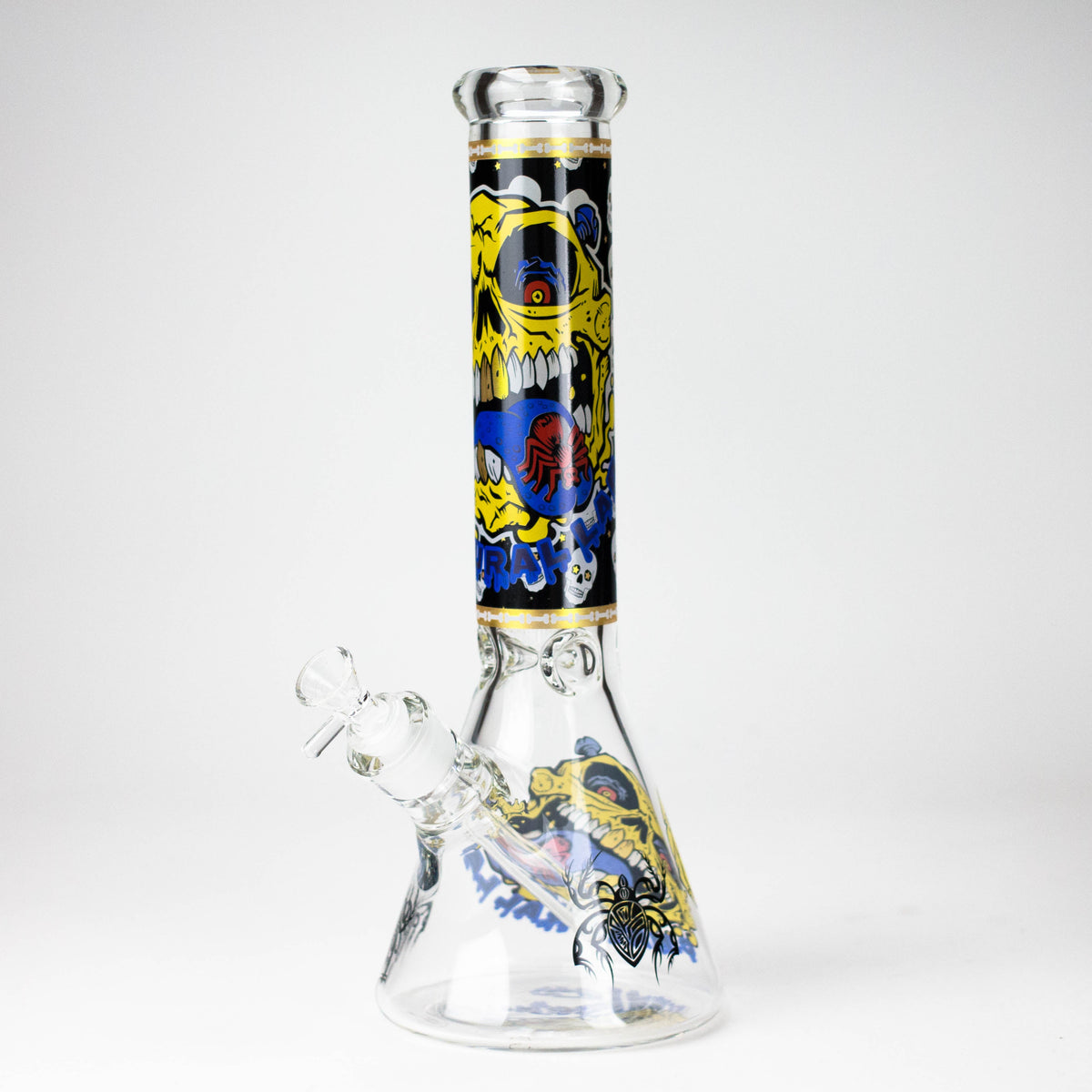 14" Monster Design 7mm Thick Heavy Duty Glass Beaker Bong Glass Bong 777 Smoke Design2