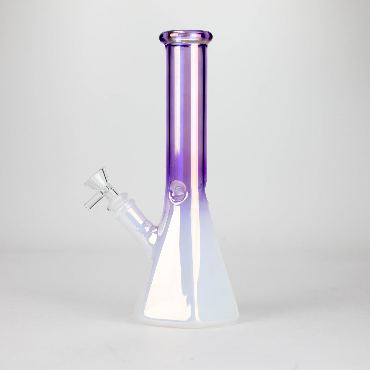 10" Smoke On The Ice Two-Tone Glass Beaker Bong with Octagon Base Glass Bong 777 Smoke