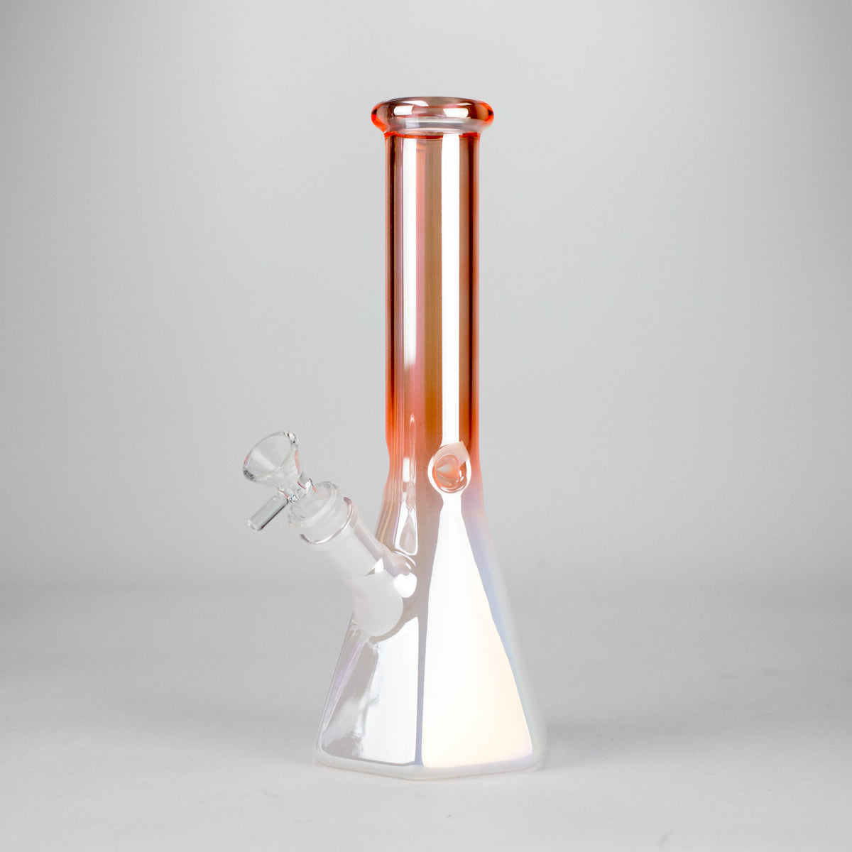 10" Smoke On The Ice Two-Tone Glass Beaker Bong with Octagon Base Glass Bong 777 Smoke Orange