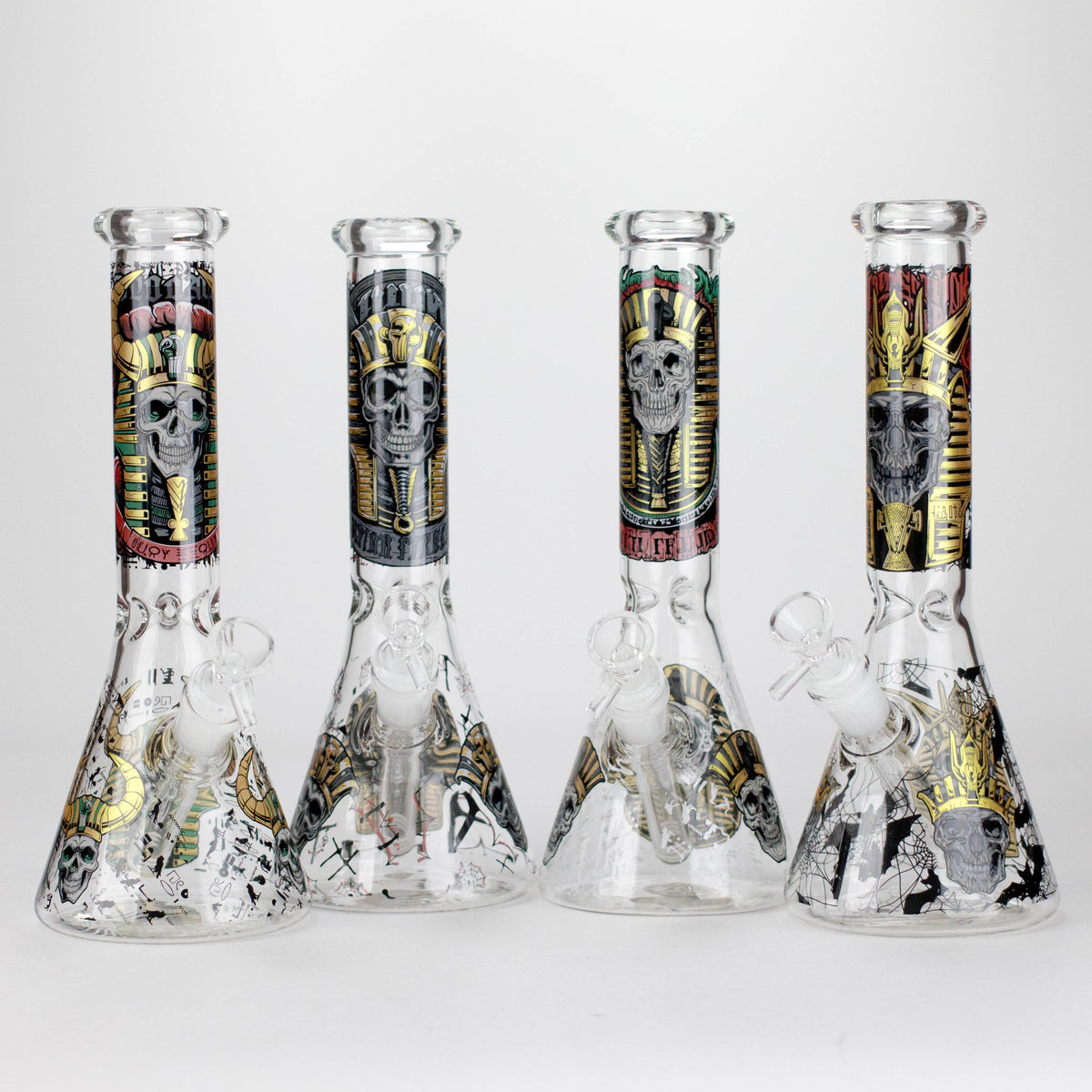 10" King Of Death Design Glass Beaker Bong Glass Bong 777 Smoke
