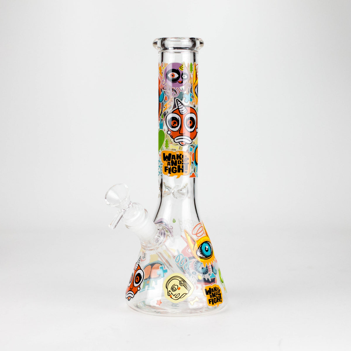 10" Monster Graffiti Design Glass Beaker Bong Glass Bong 777 Smoke Design4