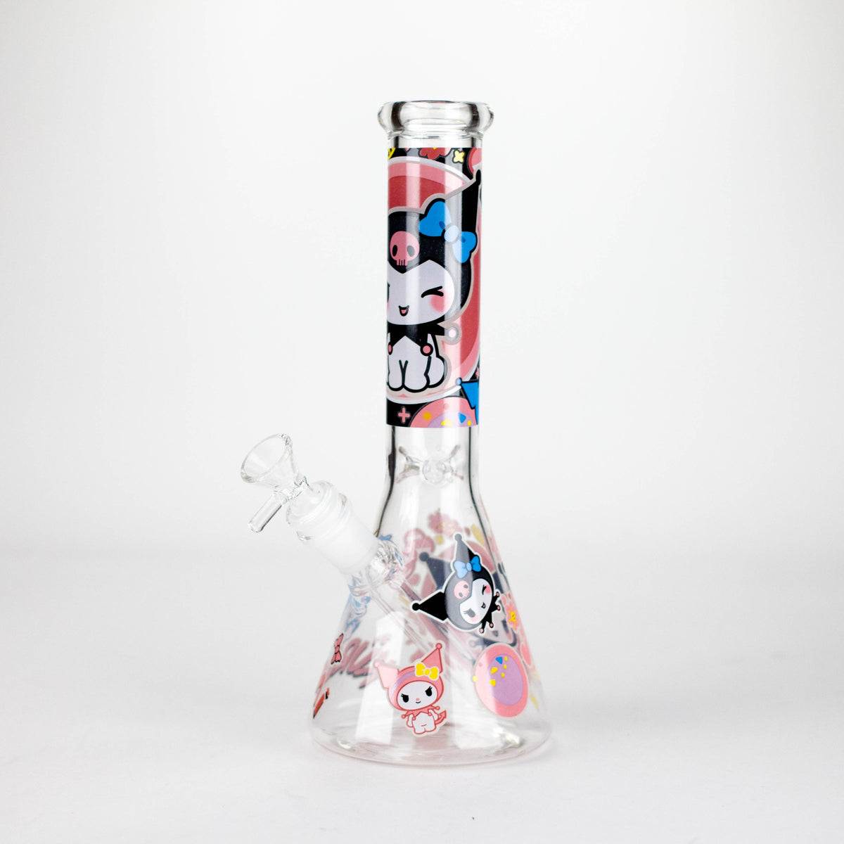 10" Cartoon Girl Design Glass Beaker Bong Glass Bong 777 Smoke Design1