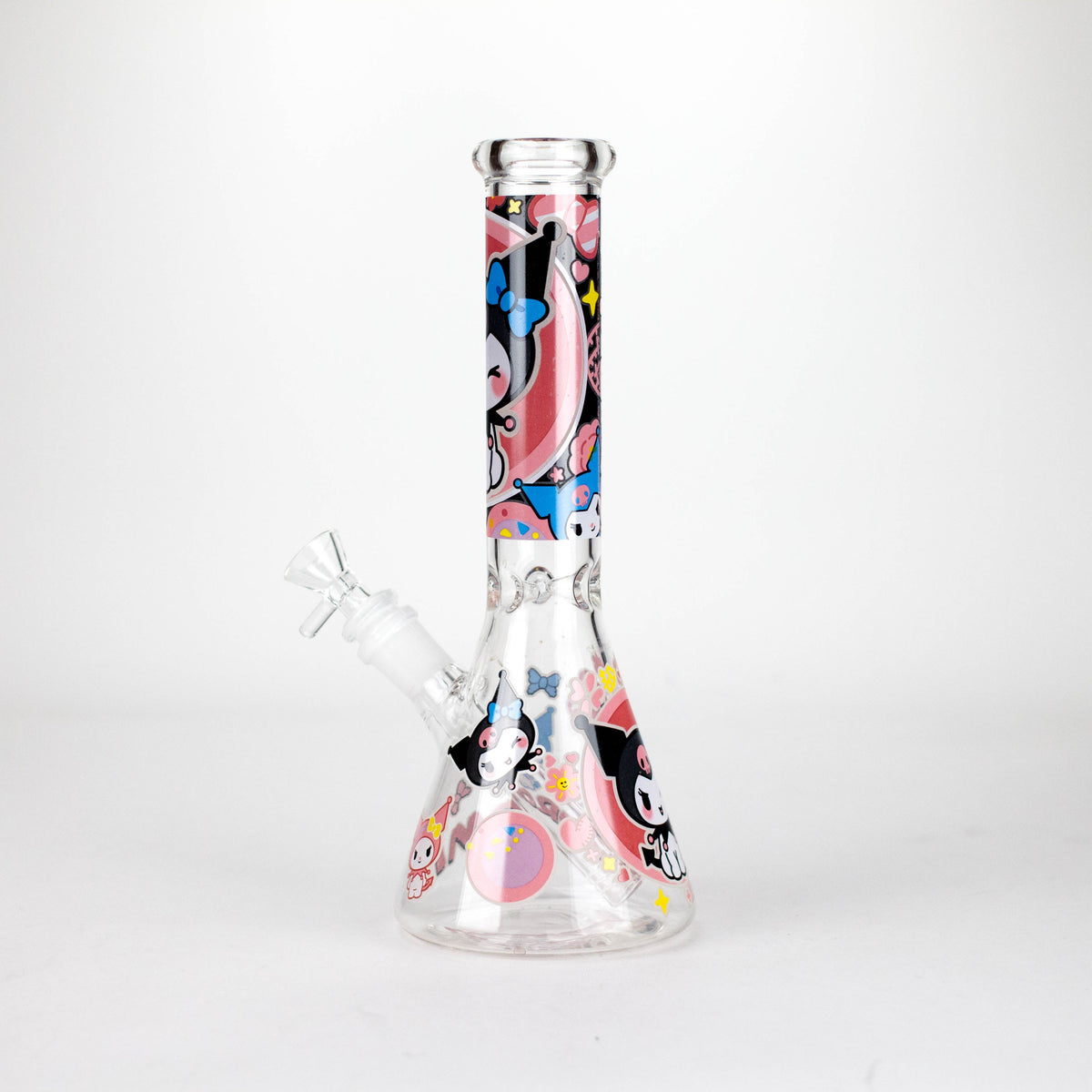 10" Cartoon Girl Design Glass Beaker Bong Glass Bong 777 Smoke