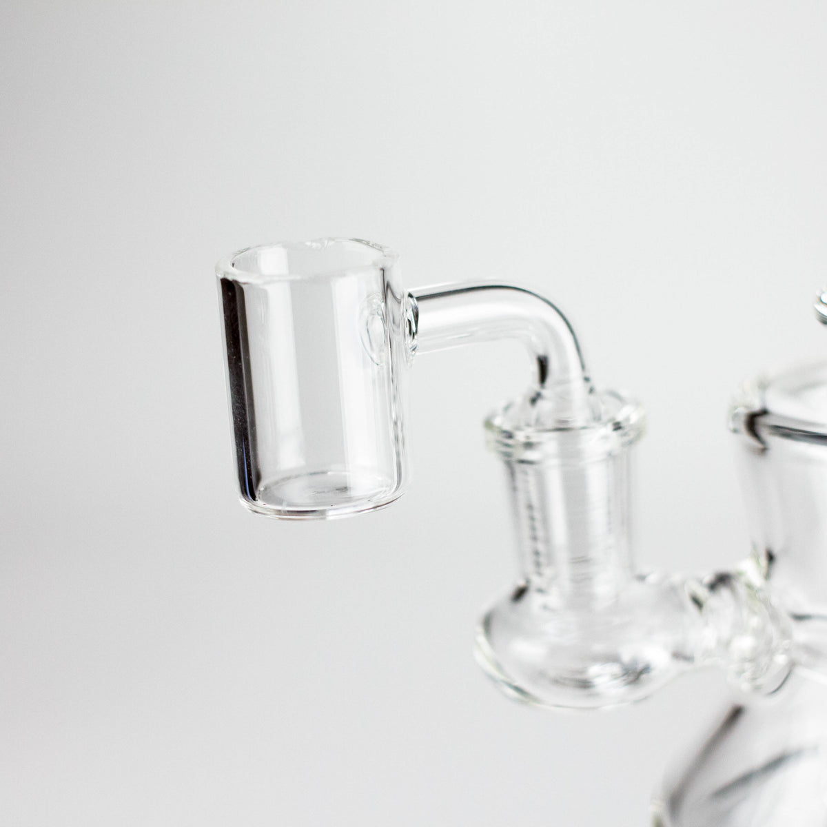 6" 2-in-1 Color Accented Mini Rig with Perc, Banger & Bowl Included Glass Rig 777 Smoke