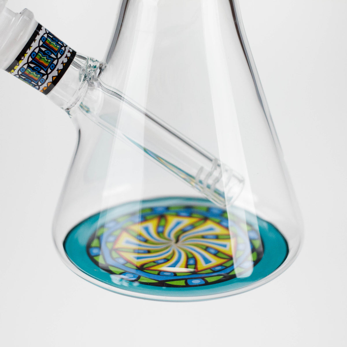 10" Prism Mosaic Design Glass Beaker Bong