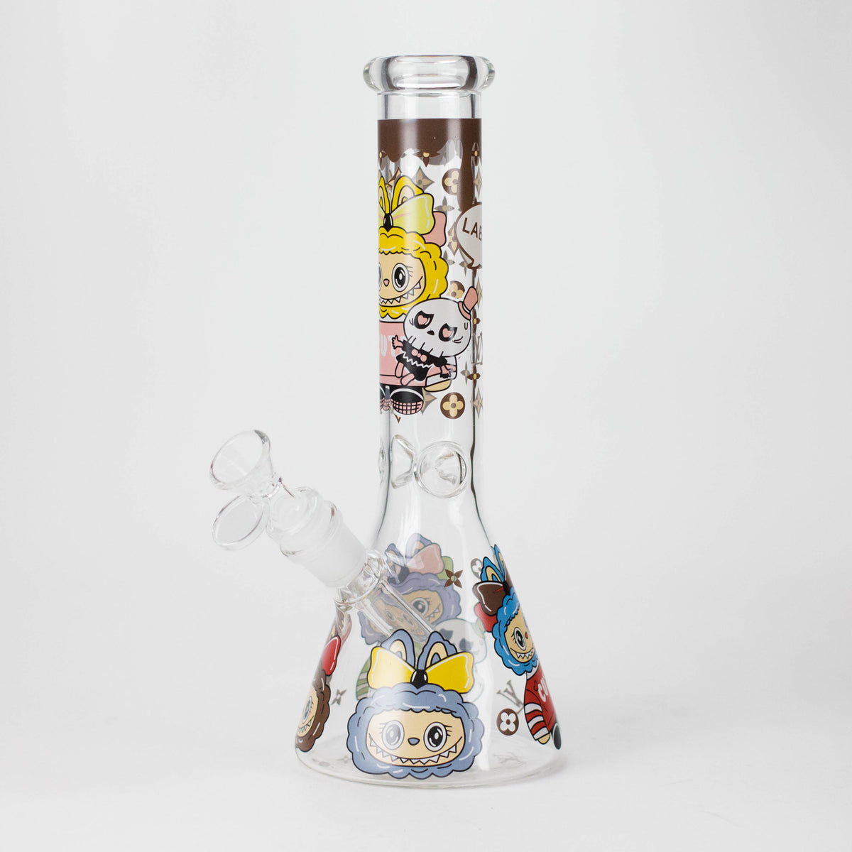 10" Lovely Cartoon Design Glass Beaker Bong