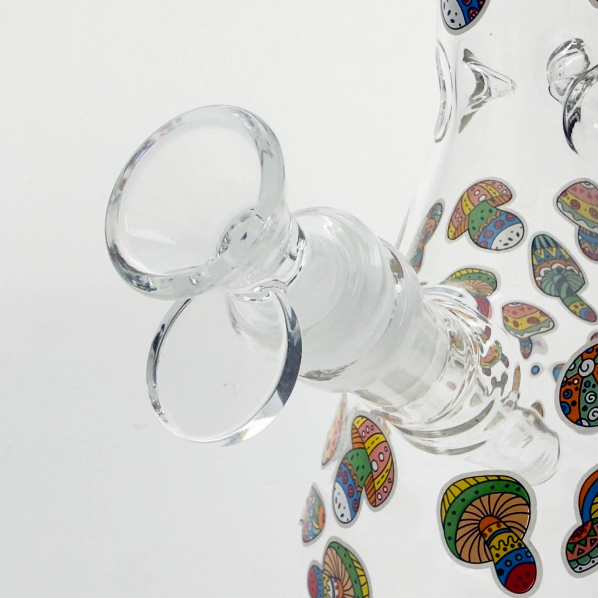 10" Cartoon Mushroom Design Glass Beaker Bong – Glow in the Dark Glass Bong 777 Smoke