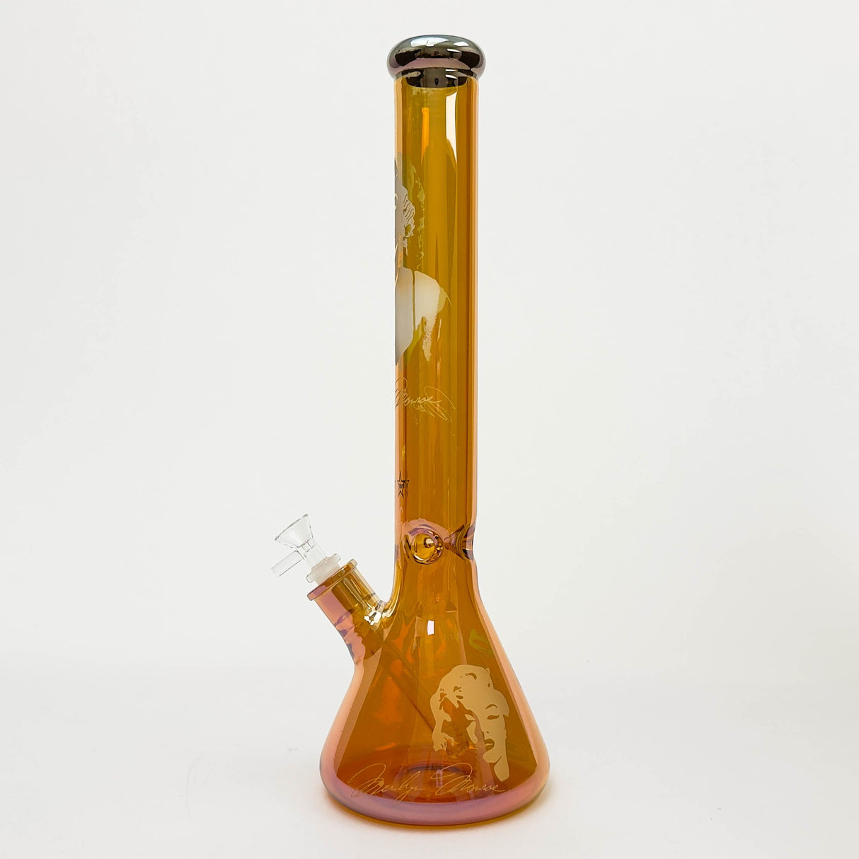 Z18" 7mm Glass Beaker Bong with Monroe Design and Ice Catcher Glass Bong 777 Smoke