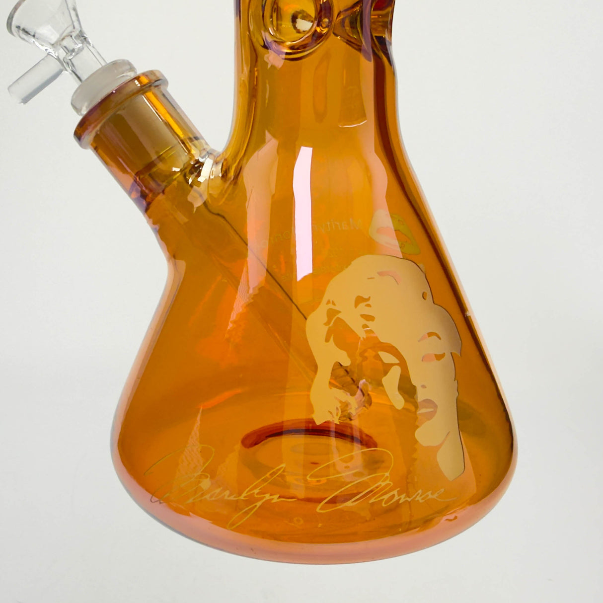 Z18" 7mm Glass Beaker Bong with Monroe Design and Ice Catcher Glass Bong 777 Smoke