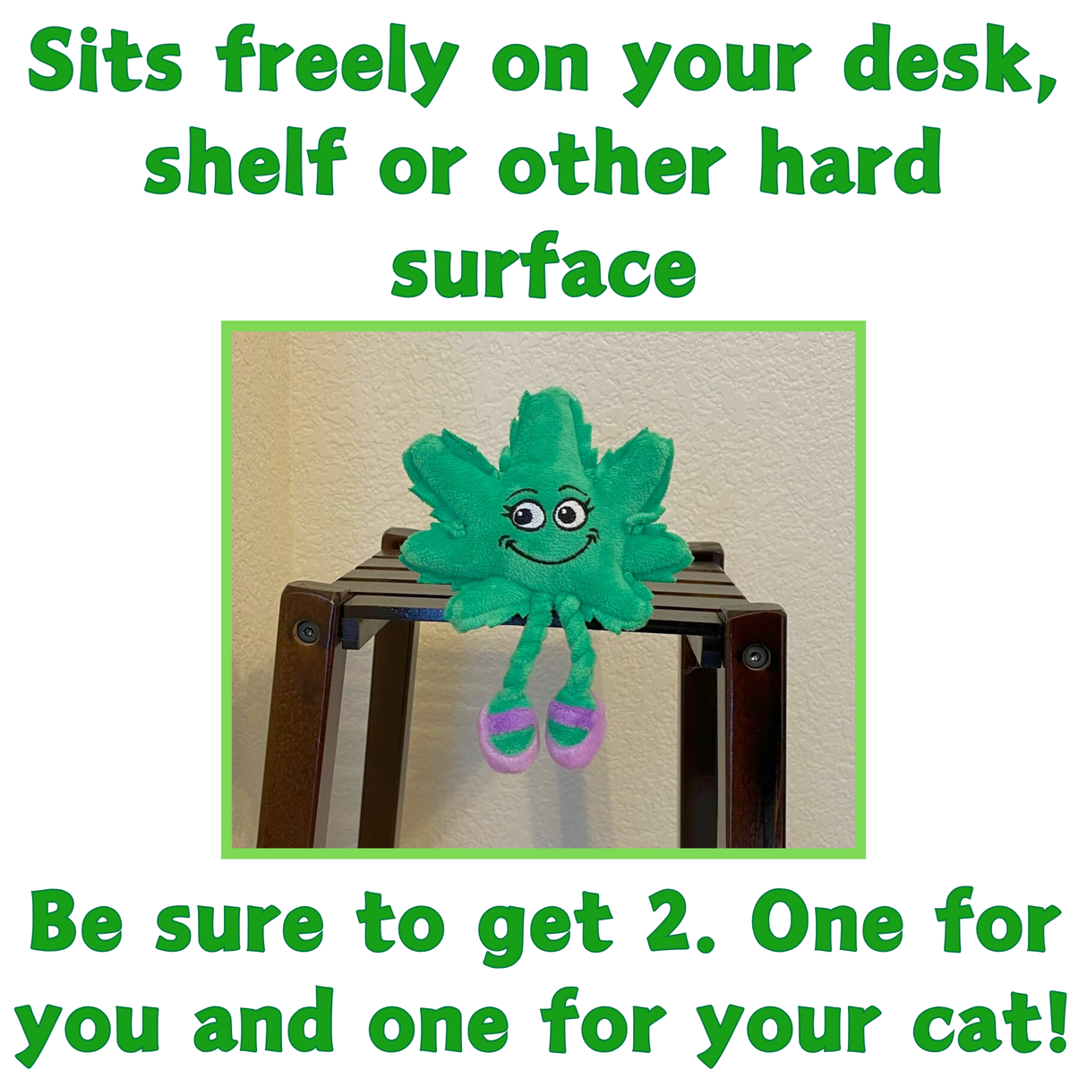 Lil' Mary Jane the Marijuana Leaf - Plush Catnip Cat Toy - 6" For Pet PAW20