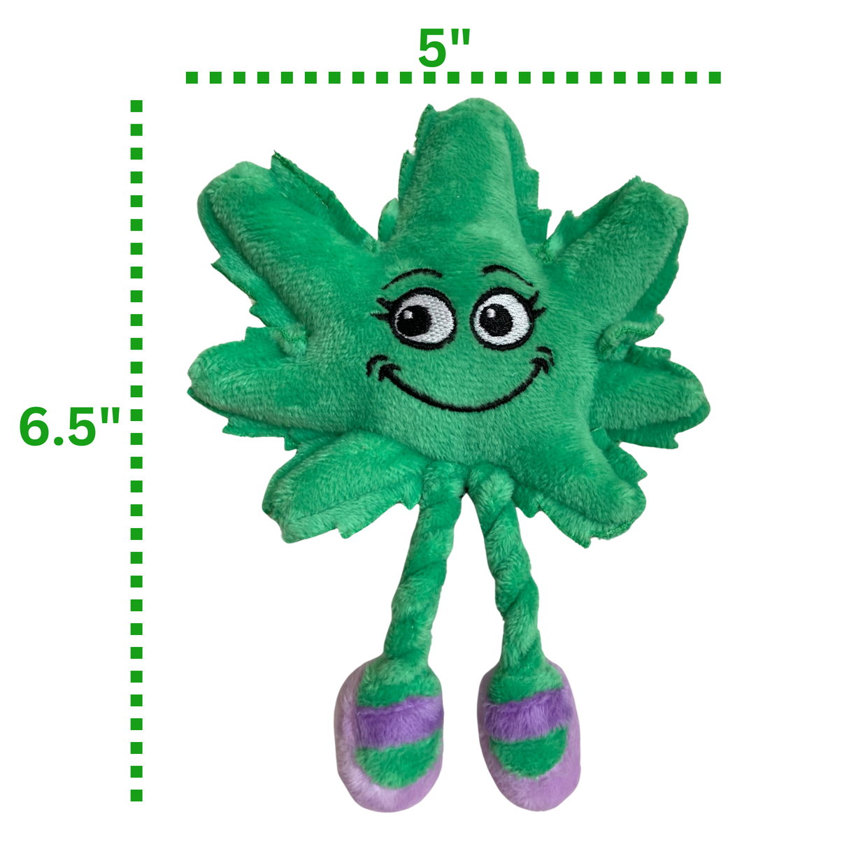 Lil' Mary Jane the Marijuana Leaf - Plush Catnip Cat Toy - 6" For Pet PAW20