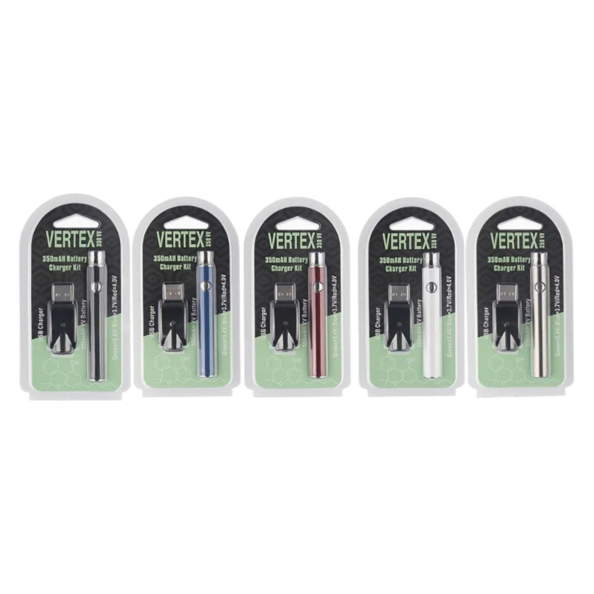 Vertex Slim Variable Voltage 510 Battery (350mAh) 510 Battery Super Supplys Inc