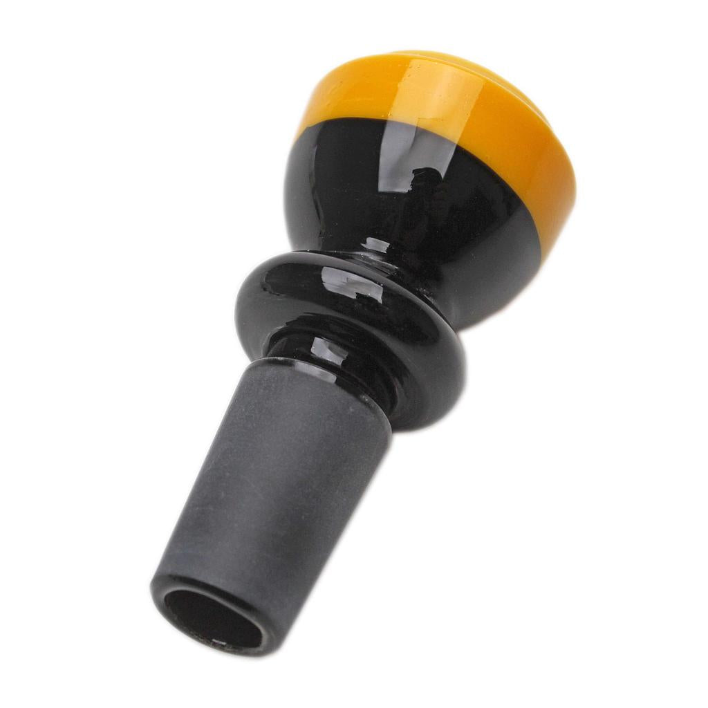 Karma | 14mm Black and Shade Glass Bowl Bowl · Popper Maq Distributors Yellow