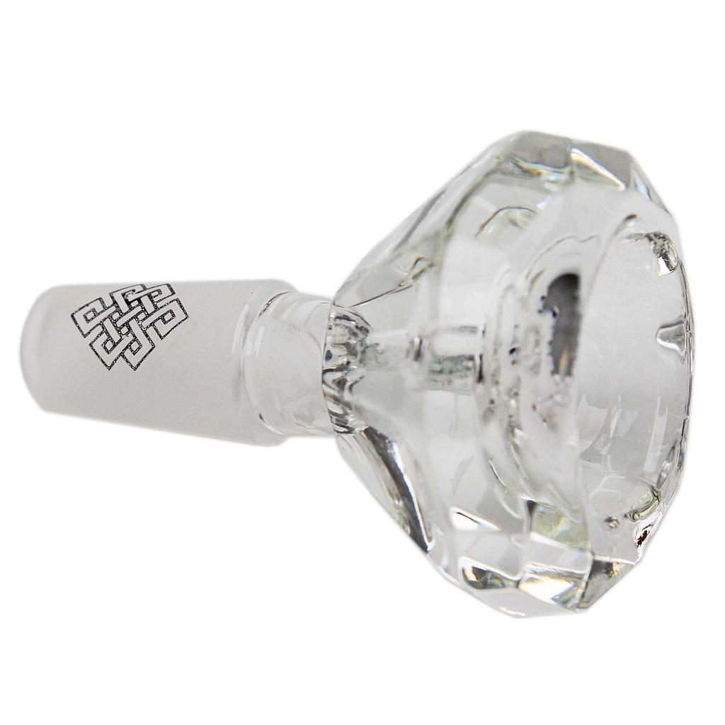 Karma | 14mm Diamond Glass Bowl Bowl · Popper Maq Distributors Clear