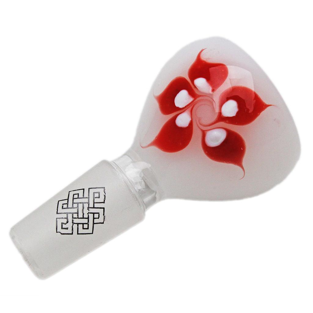 Karma | 14mm Flower Glass Bowl (Red) Bowl · Popper Maq Distributors