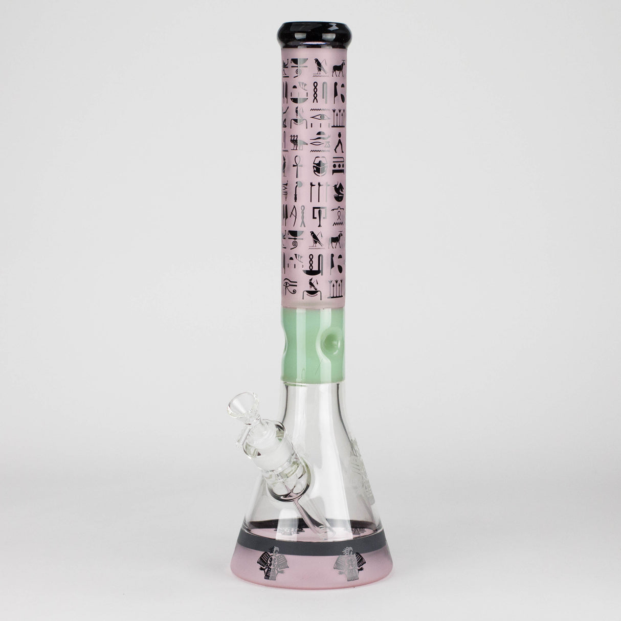 Z18" 7mm Glass Beaker Bong – Stone Age Design with Ice Catcher Glass Bong 777 Smoke