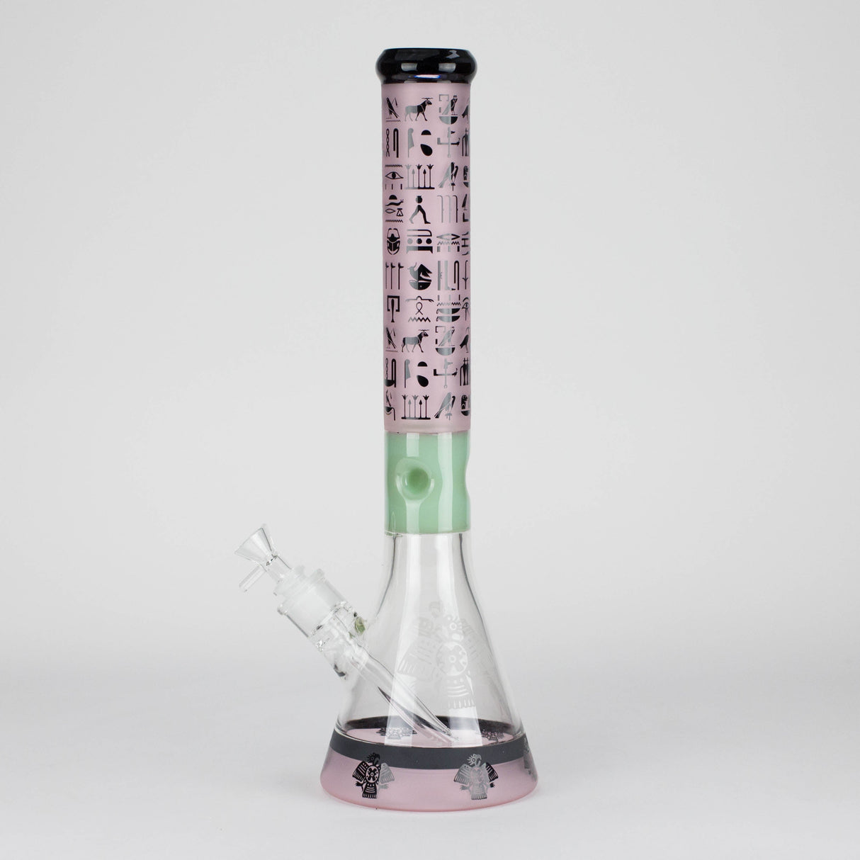 Z18" 7mm Glass Beaker Bong – Stone Age Design with Ice Catcher Glass Bong 777 Smoke