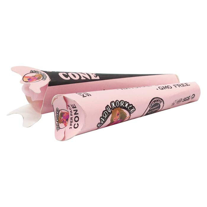 LADY HORNET | Pink King Size Pre-Rolled Cones – 3pcs/Pack, 32 Packs/Box Pre-rolled Cone (display Pack) Super Supplys Inc