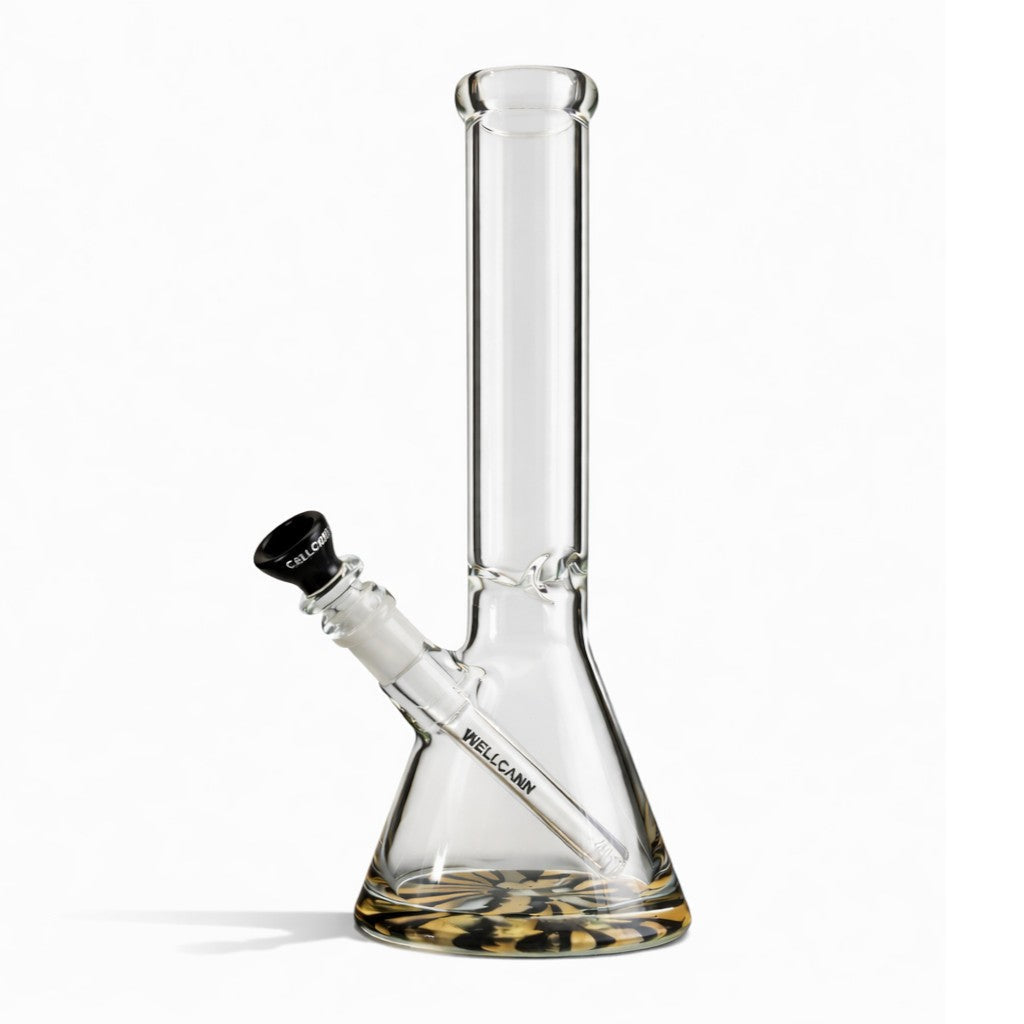 WELLCANN | 15" Heavy Duty Thick Base Beaker Black Glass Bong Super Supplys Inc