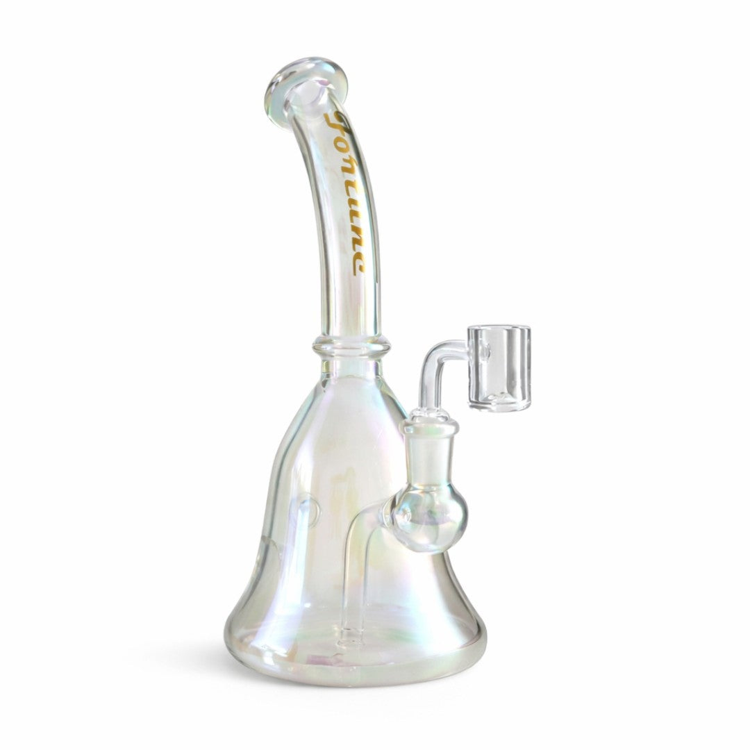 Fortune | 9" Iridescent Glass Rig Glass Bong Fortune Sunshine