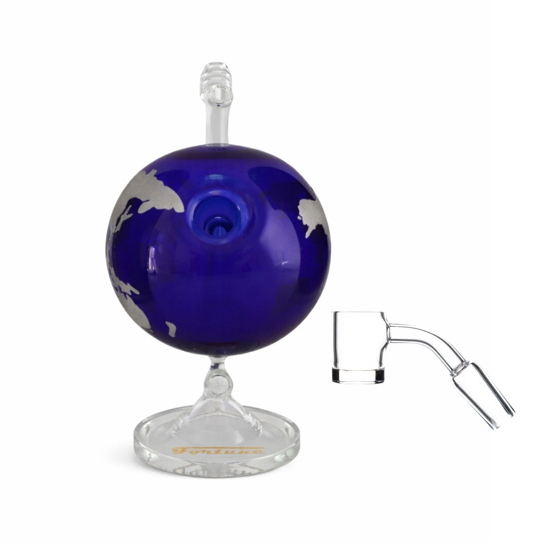 Fortune | 7.5" Globe World Map Glass Bong – 14mm Joint Glass Bong Fortune