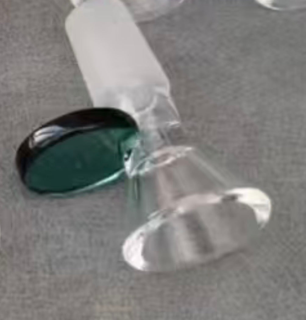 Glass bowl with color round handle for 14 mm Pack of 3 Bowl · Popper 777 Smoke