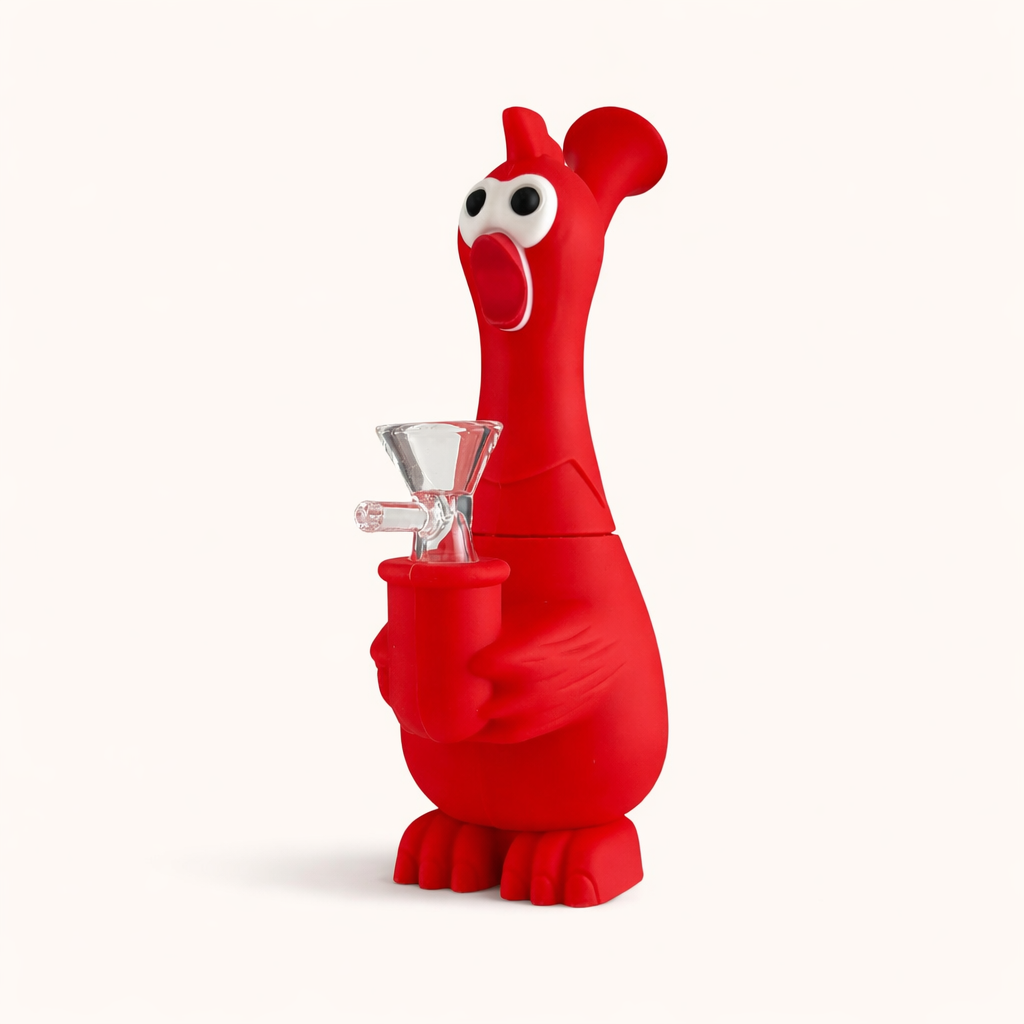 9" Screaming Chicken Silicone Waterpipe Resin · Silicone · Plastic Bong Super Supplys Inc