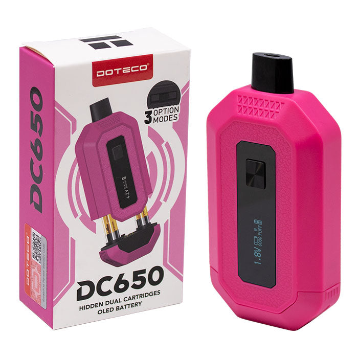 DOTECO | DC650 Dual Cartridge 510 Battery - 10CT 510 Battery Super Supplys Inc Red