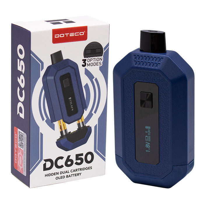 DOTECO | DC650 Dual Cartridge 510 Battery - 10CT 510 Battery Super Supplys Inc Blue