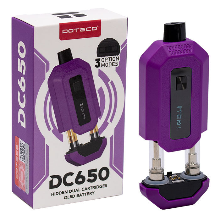 DOTECO | DC650 Dual Cartridge 510 Battery - 10CT 510 Battery Super Supplys Inc