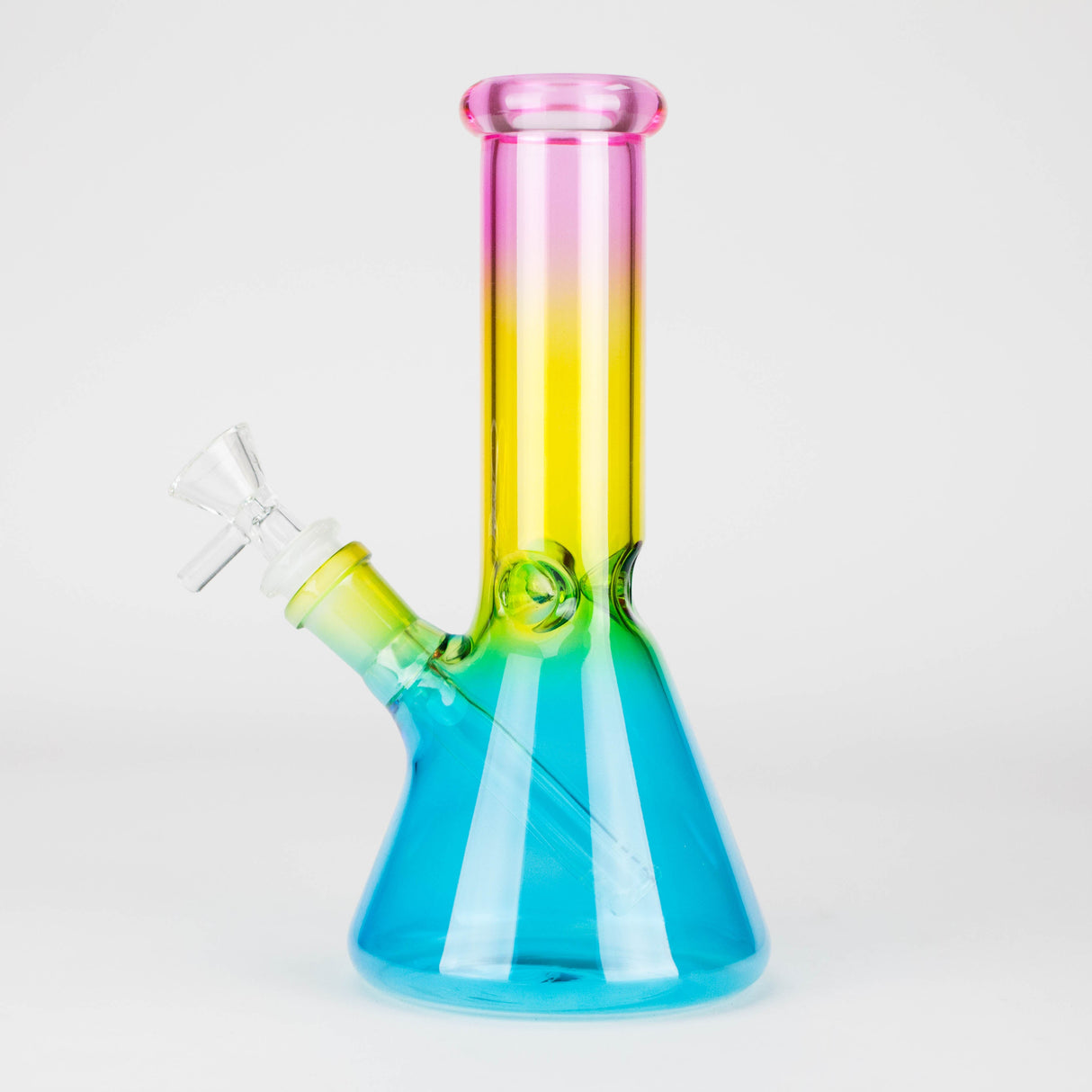 8" Three-Tone Color Glass Beaker Bong Glass Bong 777 Smoke