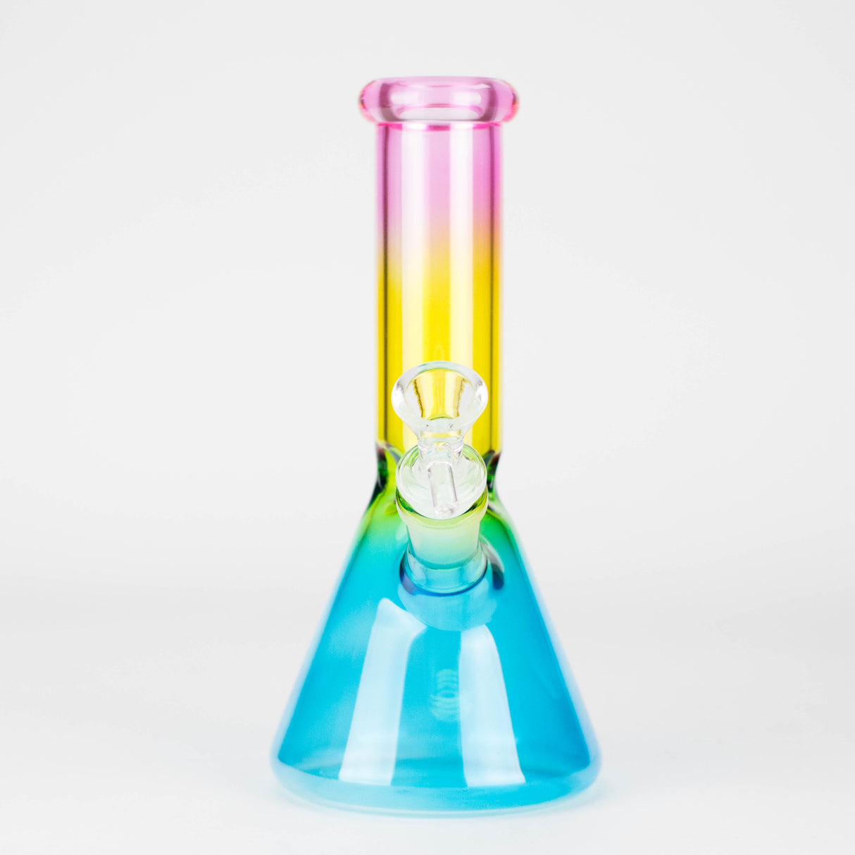 8" Three-Tone Color Glass Beaker Bong Glass Bong 777 Smoke