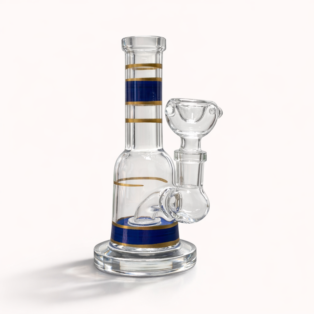 Mini Crown 6” Circ Perc Glass Bong Glass Rig Super Supplys Inc Blue